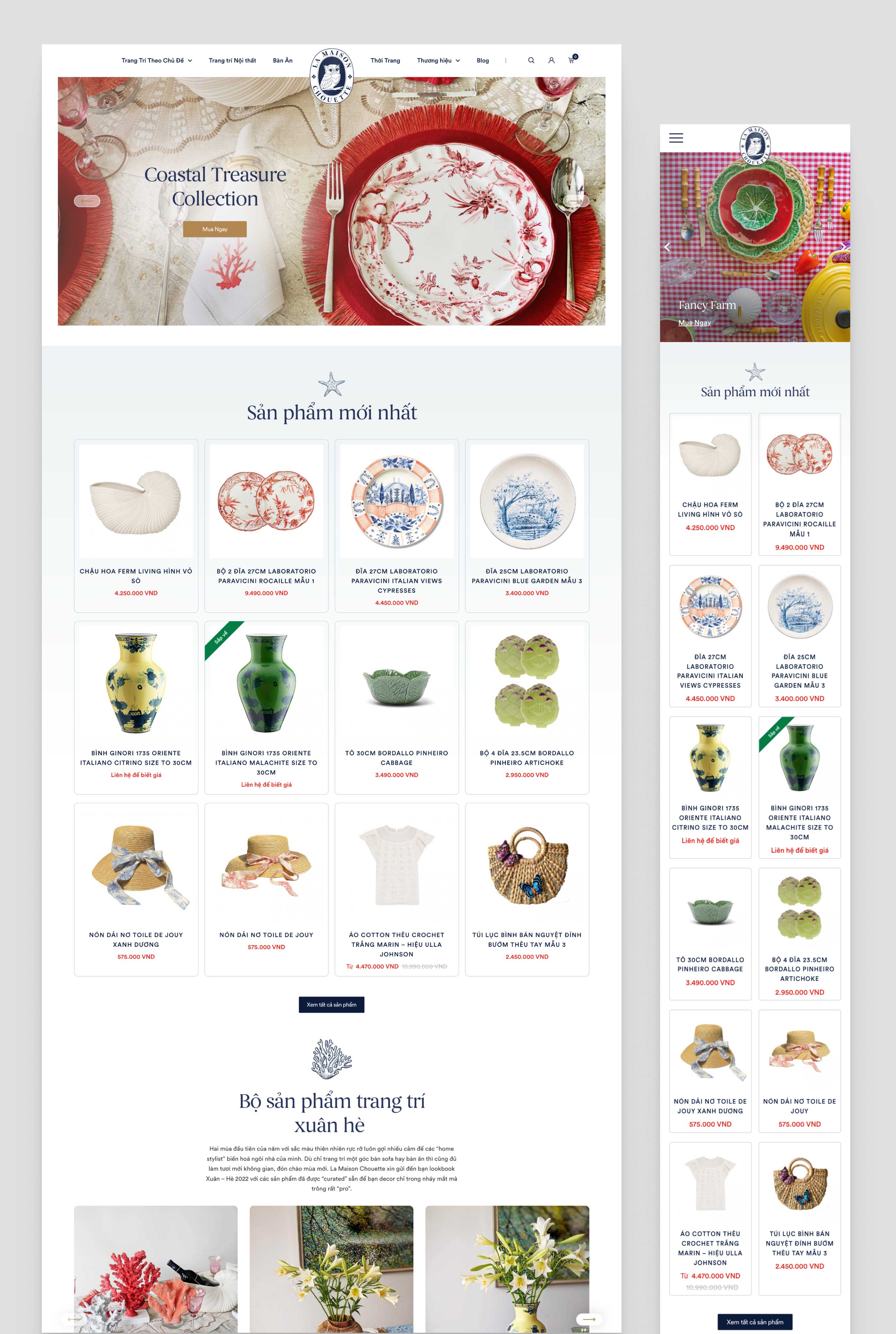 LMC ecommerce Home Decor homepage