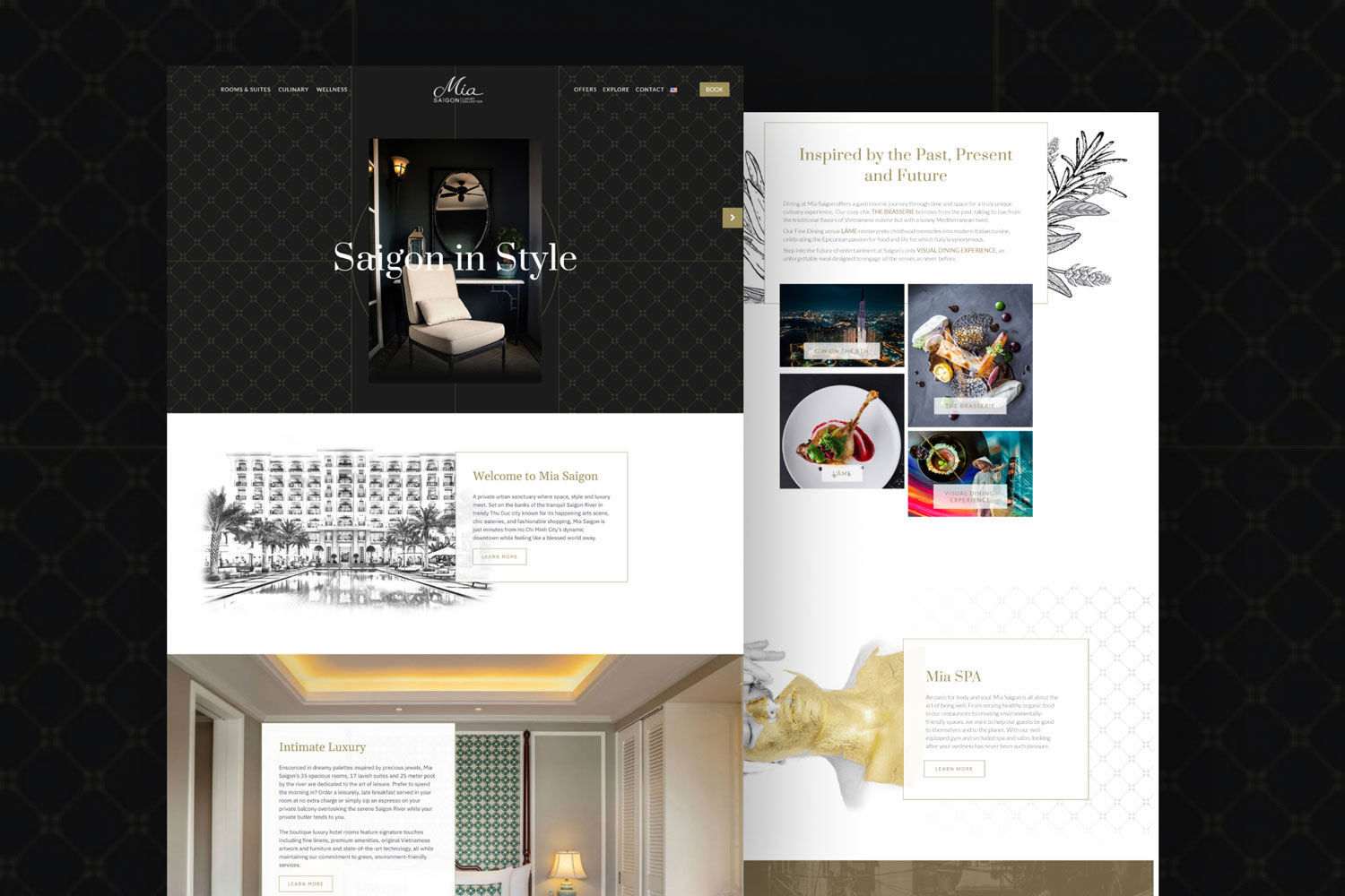 Mia Saigon hotel website design thumbnail