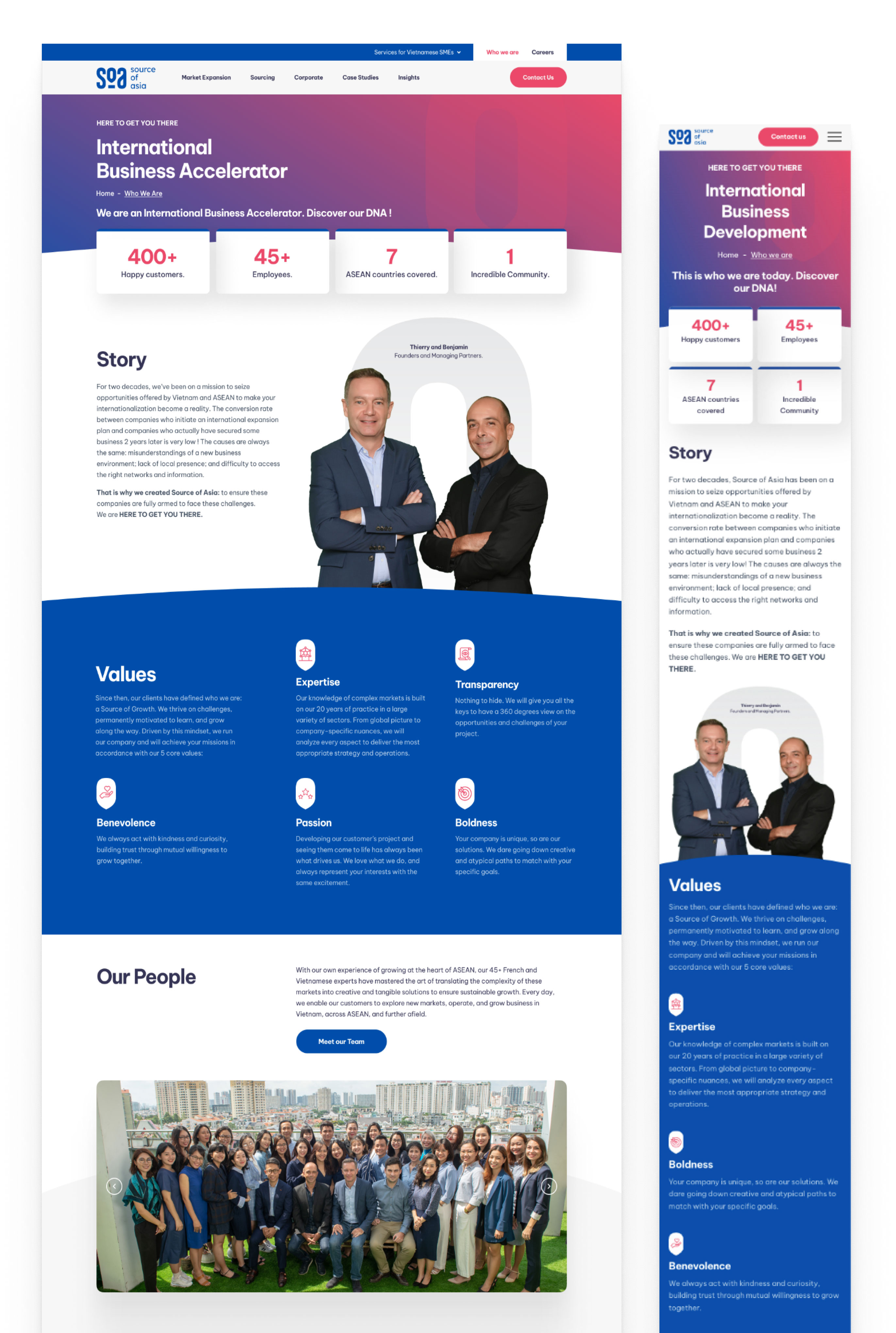 B2B Website SoA about page screenshots B2B Website SoA about page screenshots