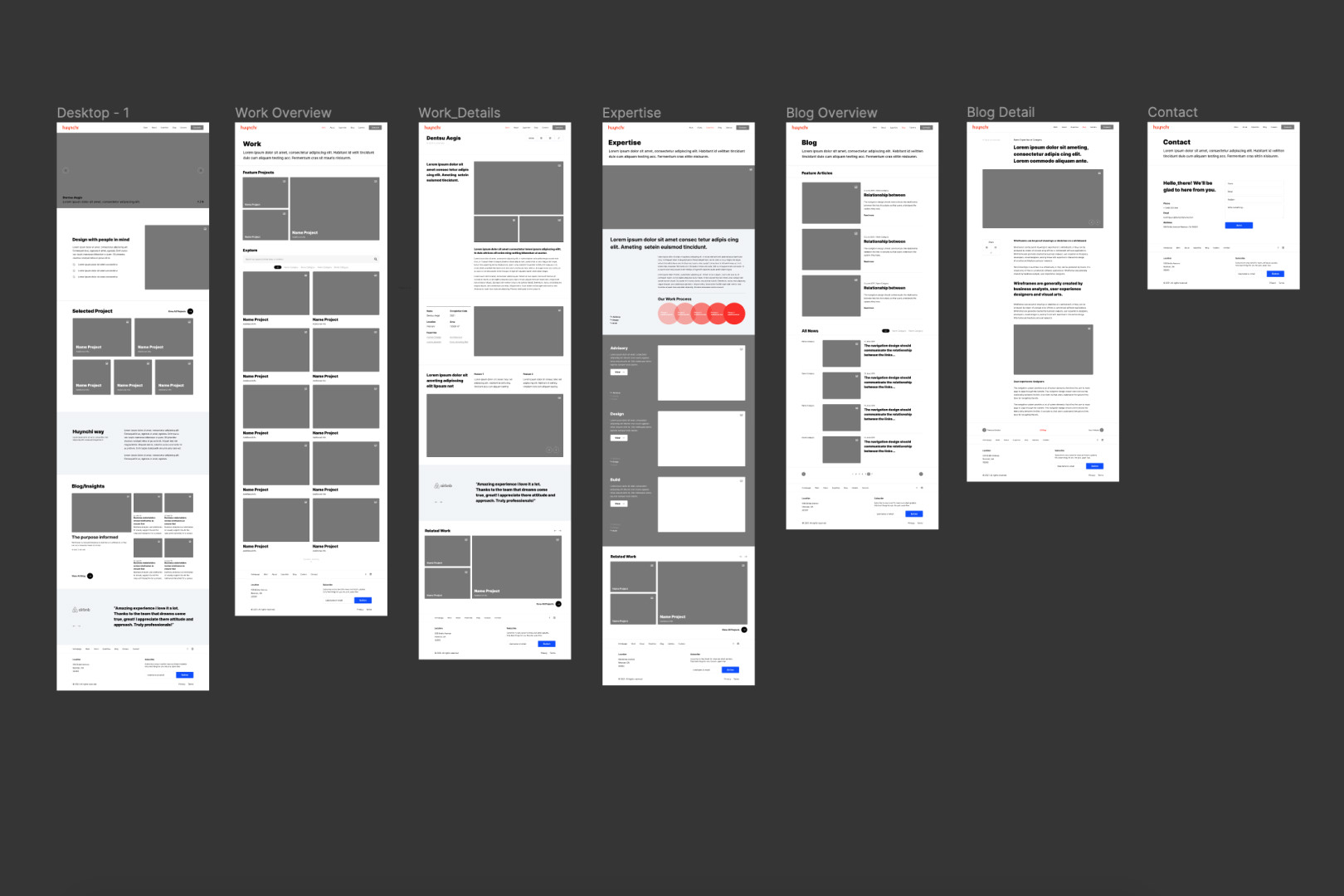 Wireframe Huynchi