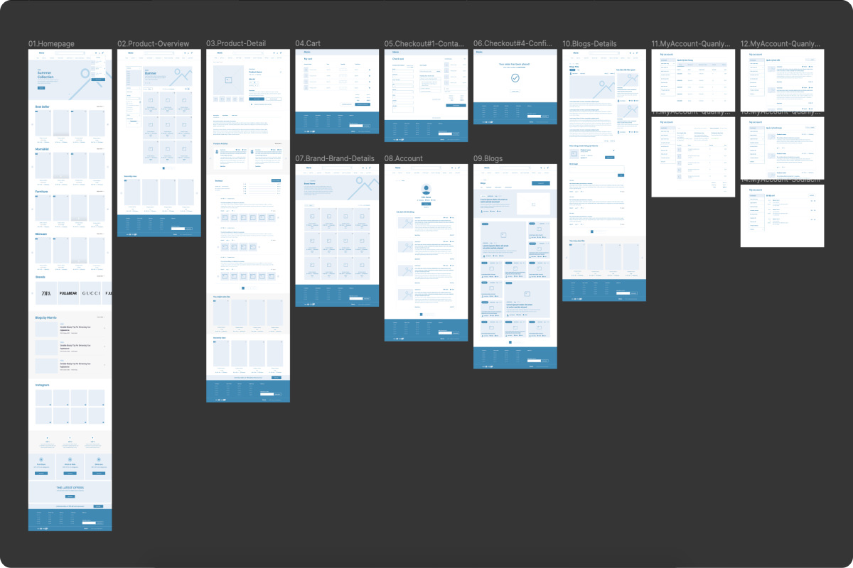 Wireframe Momio